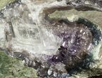 Sparkling Purple Amethyst Geode with Calcite - Uruguay #46258-3